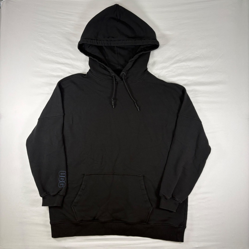 UGG Hoodie Mens XL‎ Black RTW Recycled Cotton Modal Fleece Sweatshirt 1117734